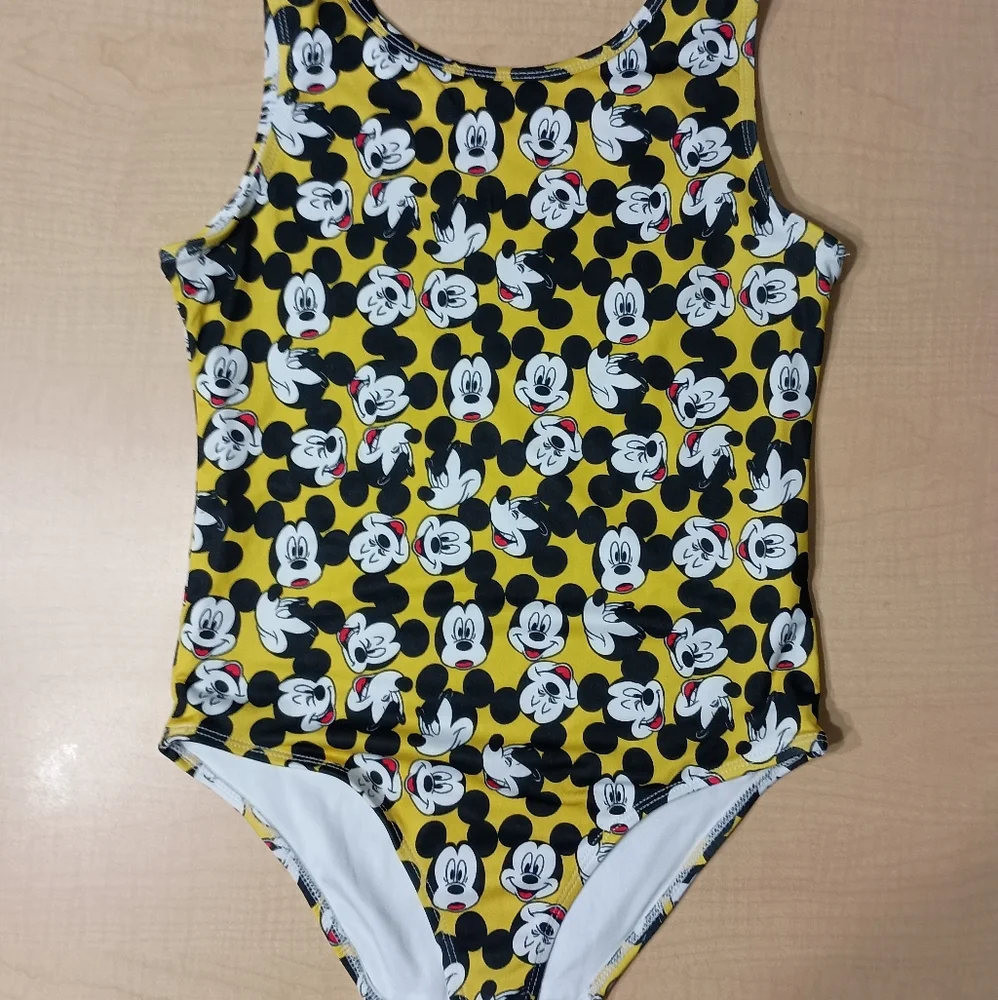 Forever 21 Kids Yellow Mickey Mouse One-Piece Swimsuit